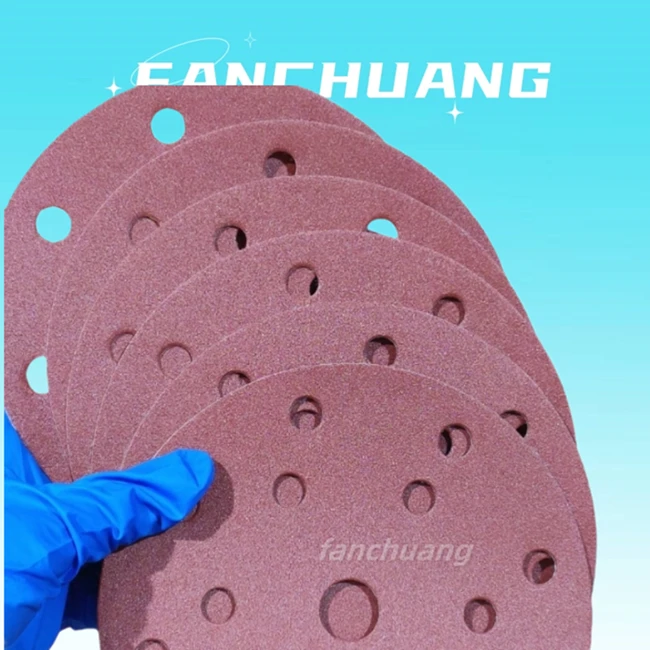 6 Inch 150mm Ceramic Alumina Abrasive Disc Hook And Loop Round Sandpaper Disc